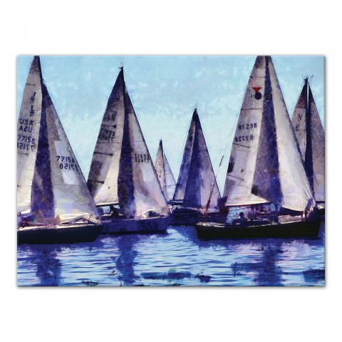 Abstract Boatscape 40x30 Canvas