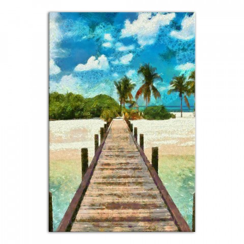 Long Sunny Pier 24x36 Canvas