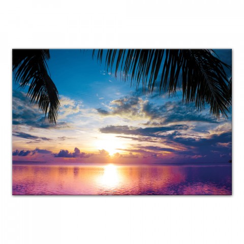 Pink Water Sunset 36x24 Canvas