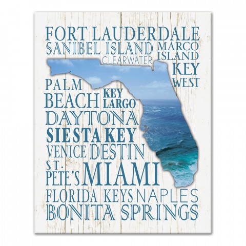 Florida Cities 24x30 Canvas