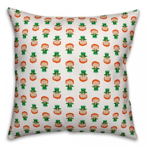 Tiny Leprechaun 18x18 Throw Pillow