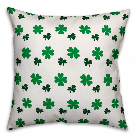 Shamrock Pattern 18x18 Throw Pillow