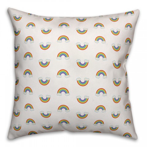 Rainbow Pattern 18x18 Throw Pillow