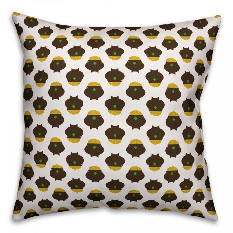 Pots of Gold 18x18 Throw Pillow