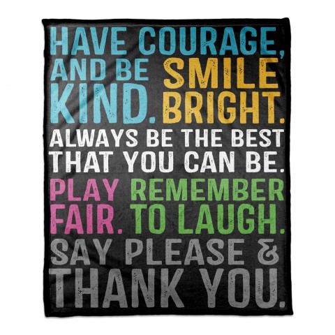 Be Awesome Words 50x60 Throw Blanket