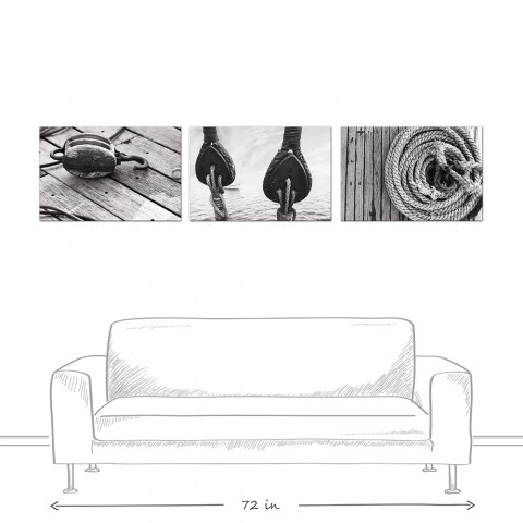 Boat Parts 48x32 Canvas Set