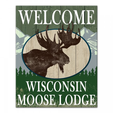 Wisconsin Moose Lodge 24x36 Canvas