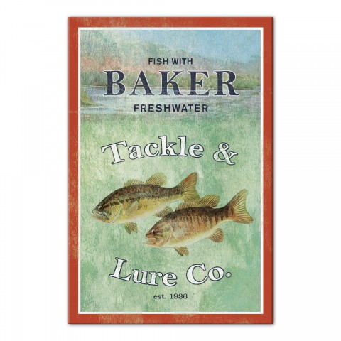 Baker Family Tackle and Lure 20x30 Canvas