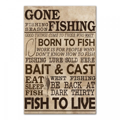 Fishing Rules 20x30 Canvas