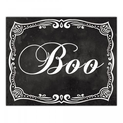 Boo 20x16 Canvas Wall Art