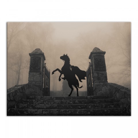 Haunted Cemetery 24x18 Canvas Wall Art