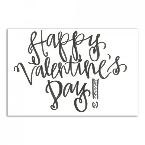 Happy Valentine's Day 24x16 Canvas Wall Art