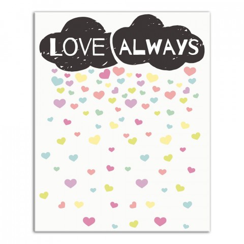 Love Always Clouds 8x10 Canvas Wall Art