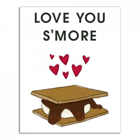 Love You S'More 8x10 Canvas Wall Art