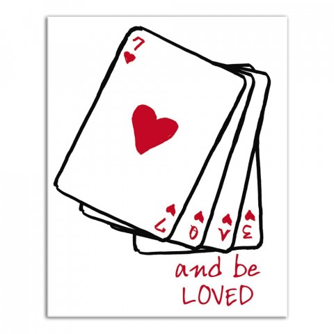 Love and be Loved Cards 8x10 Canvas Wall Art