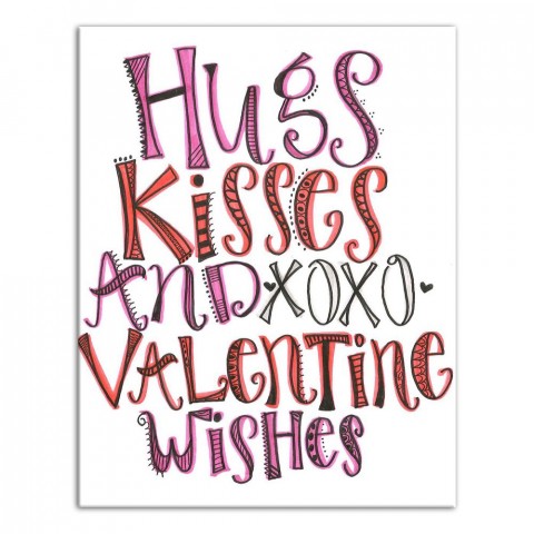 Valentine Wishes 11x14 Canvas Wall Art