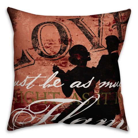 Love Valentine Dancer Throw Pillow