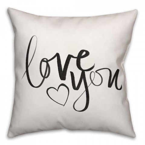 Love You 18x18 Throw Pillow