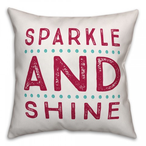 Sparkle and Shine 18x18 Throw Pillow