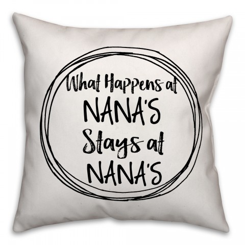 Nana's House 18x18 Throw Pillow