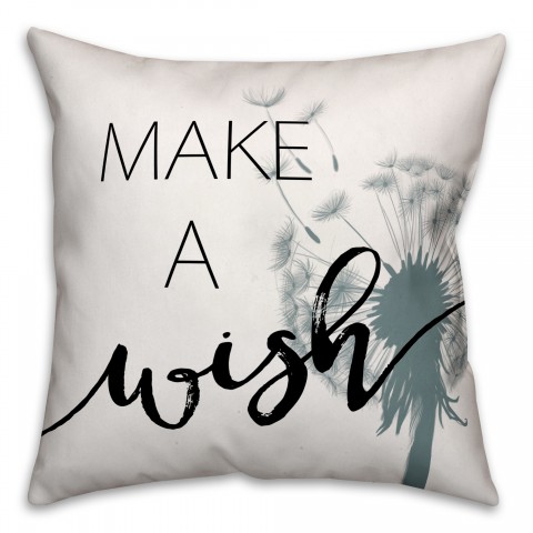 Make a Wish 18x18 Throw Pillow