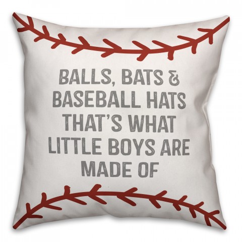 Baseball Boys 18x18 Throw Pillow
