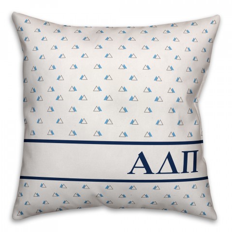 Alpha Delta Pi Triangle Pattern 18x18 Pillow