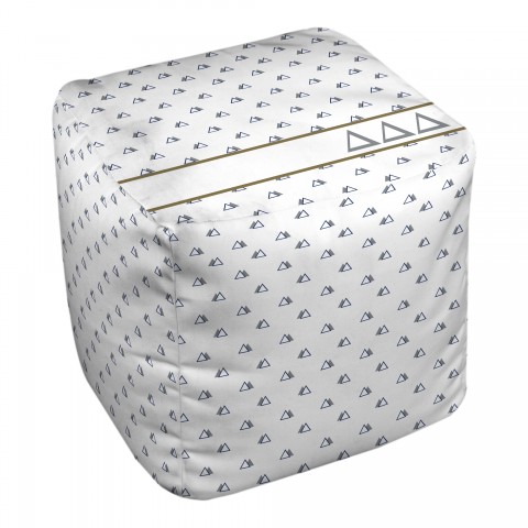 Delta Delta Delta Triangle Pattern 18x18x18 Ottoman