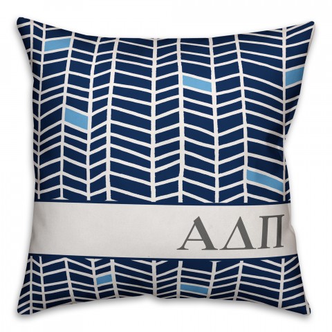 Alpha Delta Pi Chevron Pattern 18x18 Pillow