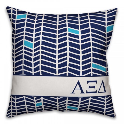 Alpha Xi Delta Chevron Pattern 18x18 Pillow