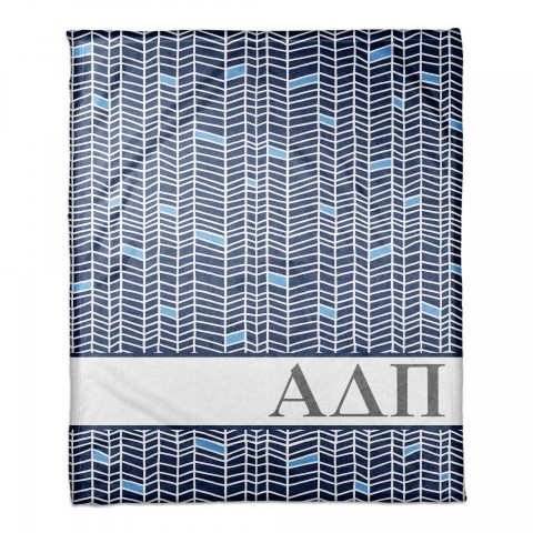 Alpha Delta Pi Chevron Pattern 50x60 Throw Blanket