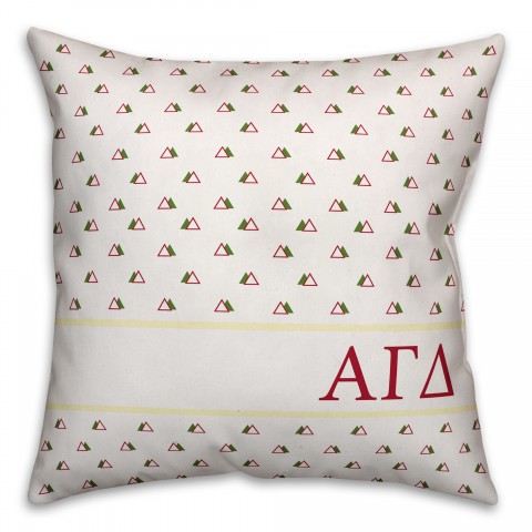 Alpha Gamma Delta Triangle Pattern 18x18 Pillow