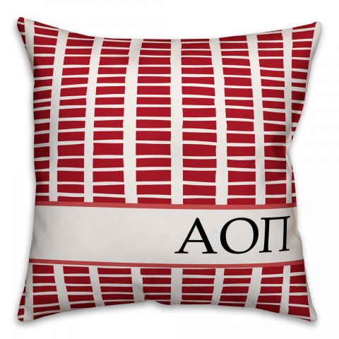Alpha Omicron Pi Square Pattern 18x18 Pillow