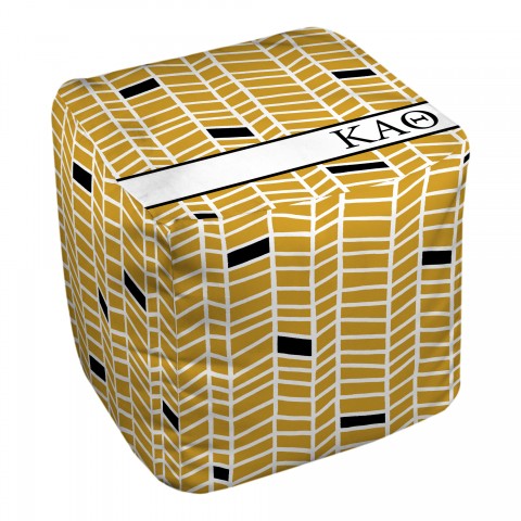 Kappa Alpha Theta Chevron Pattern 18x18x18 Ottoman