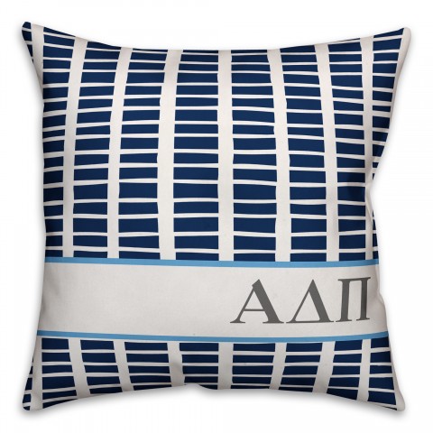 Alpha Delta Pi Square Pattern 18x18 Pillow