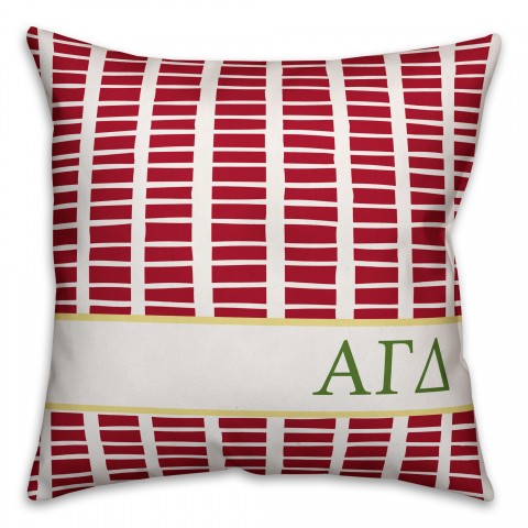 Alpha Gamma Delta Square Pattern 18x18 Pillow