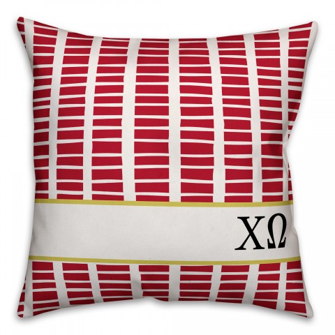 Chi Omega Square Pattern 18x18 Pillow
