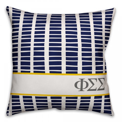 Phi Sigma Sigma Square Pattern 18x18 Pillow