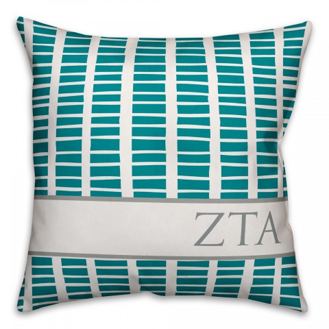 Zeta Tau Alpha Square Pattern 18x18 Pillow