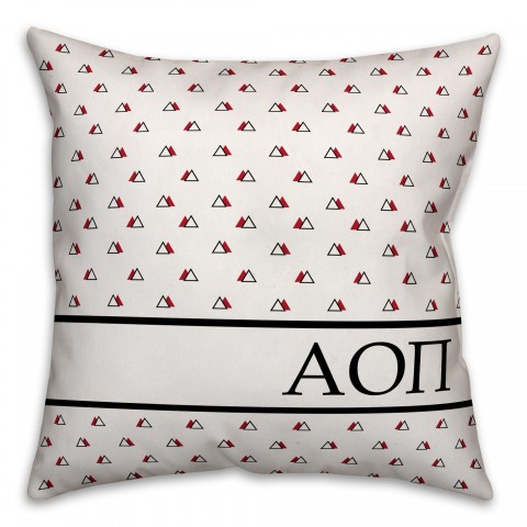 Alpha Omicron Pi Triangle Pattern 18x18 Pillow