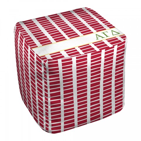 Alpha Gamma Delta Square Pattern 18x18x18 Ottoman