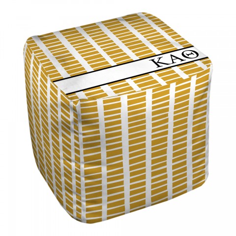 Kappa Alpha Theta Square Pattern 18x18x18 Ottoman