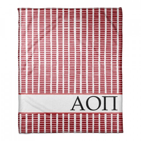Alpha Omicron Pi Square Pattern 50x60 Throw Blanket