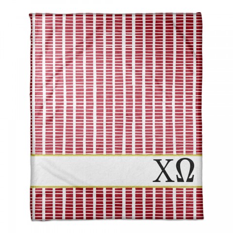 Chi Omega Square Pattern 50x60 Throw Blanket