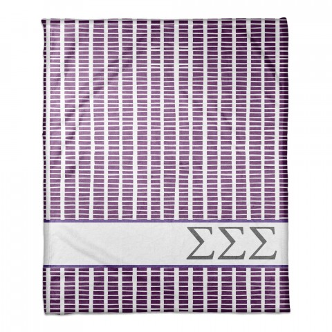 Sigma Sigma Sigma Square Pattern 50x60 Throw Blanket