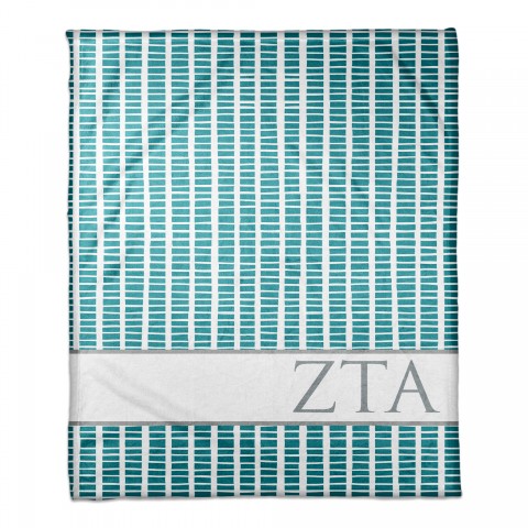 Zeta Tau Alpha Square Pattern 50x60 Throw Blanket