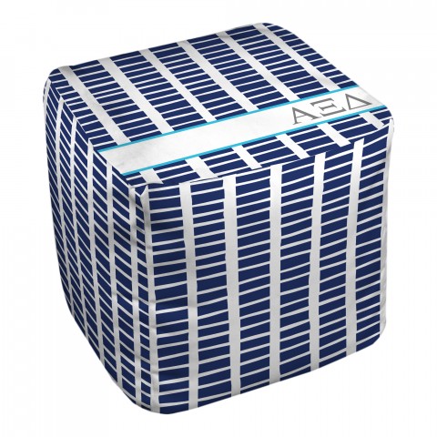 Alpha Xi Delta Square Pattern 18x18x18 Ottoman
