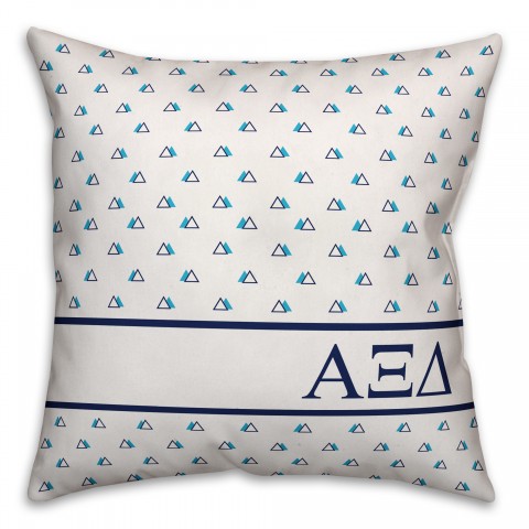 Alpha Xi Delta Triangle Pattern 18x18 Pillow