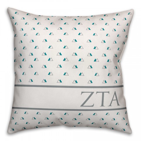 Zeta Tau Alpha Triangle Pattern 18x18 Pillow