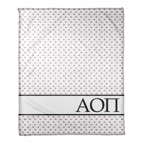 Alpha Omicron Pi Triangle Pattern 50x60 Throw Blanket